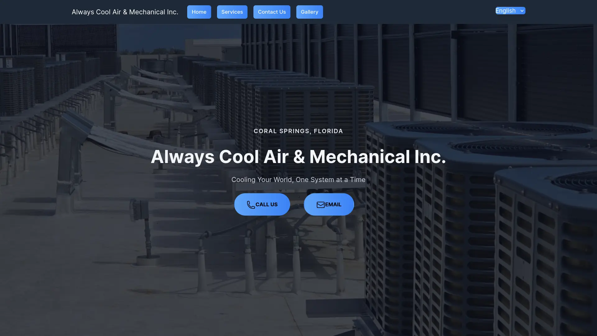 A screenshot image showcasing alwayscoolair.com